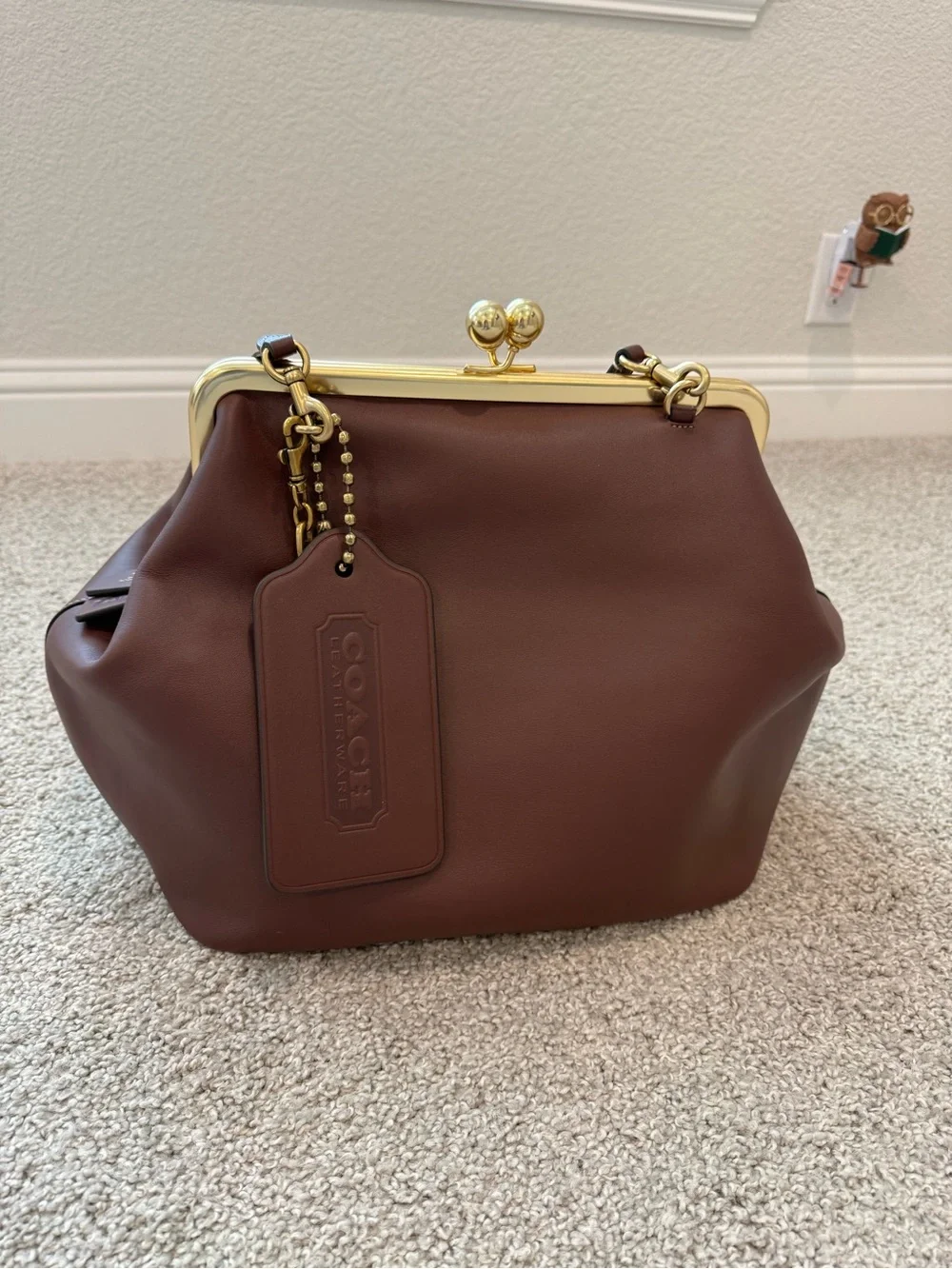 ✨ Coach Large Kisslock Frame Bag/Maple🍁 ✨